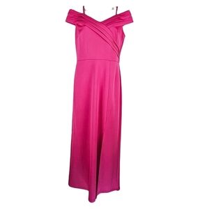 ALEXA B Nites Off Shoulder Wrap Front Maxi Dress Size 8